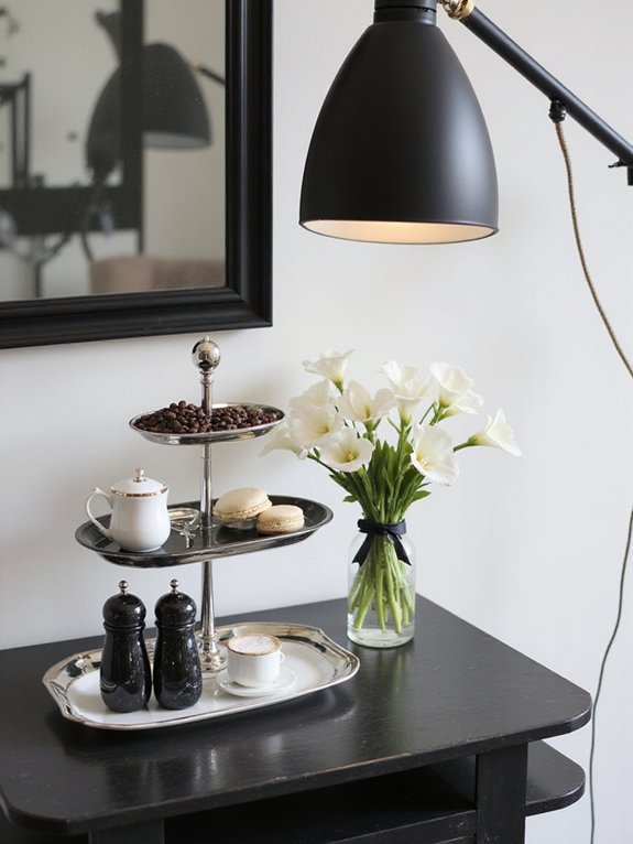 classy black and white coffee