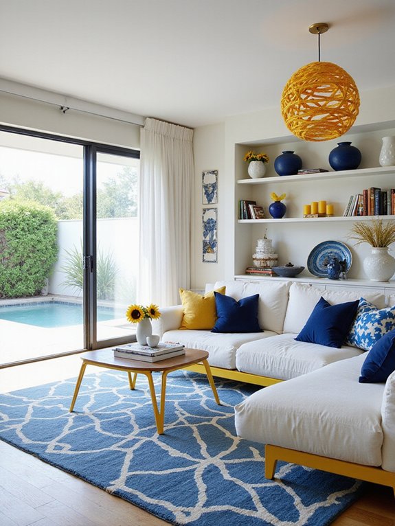 coastal accents and airy textiles