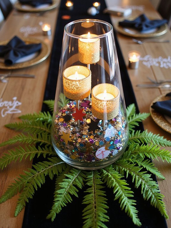 colorful confetti centerpiece ideas