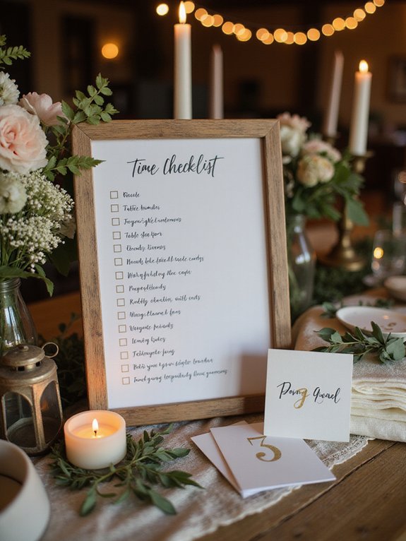 comprehensive wedding decor checklist