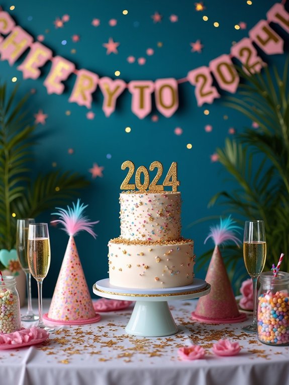 confetti filled new year s celebration