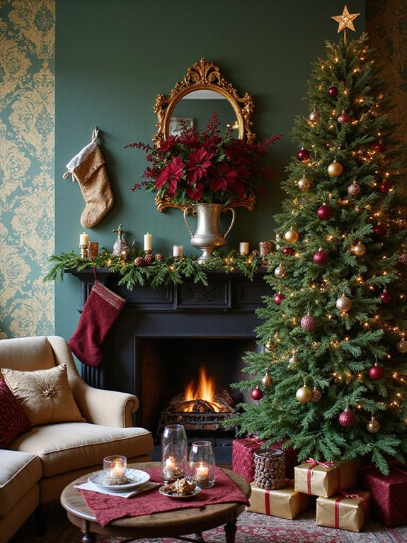 coordinating wallpaper and decorations