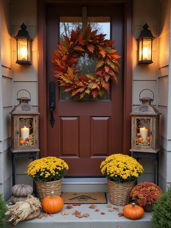 cozy ambiance with lanterns
