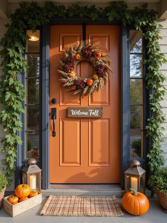 cozy autumn entryway mat