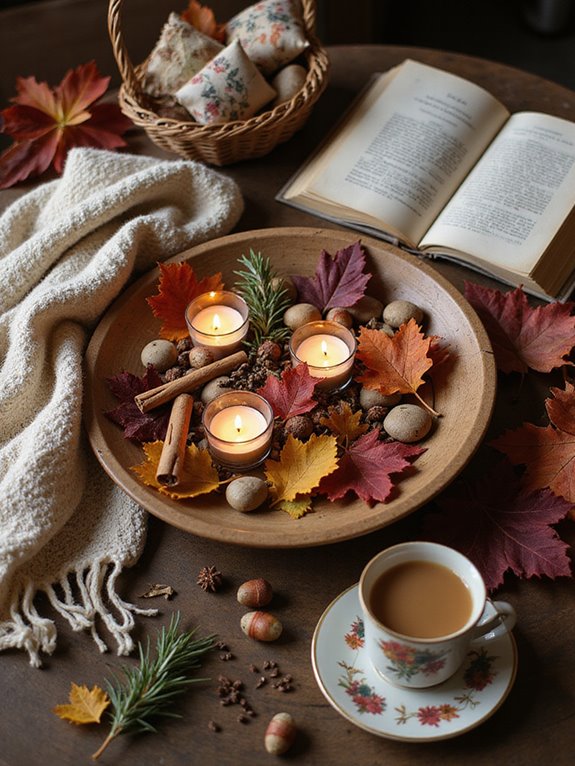 cozy autumn scent setup
