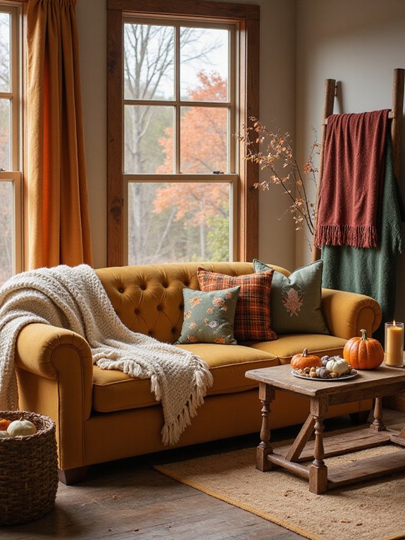 cozy blankets and pillows