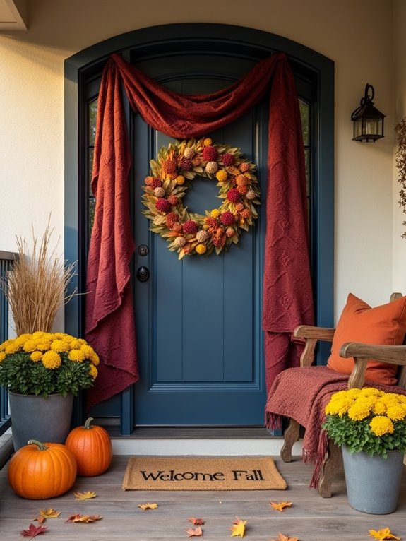 cozy colorful fall throws