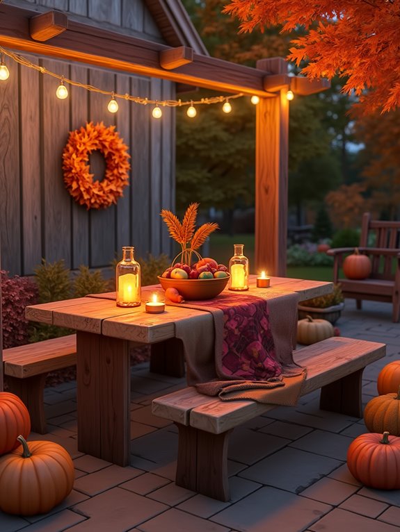 cozy fall outdoor decor