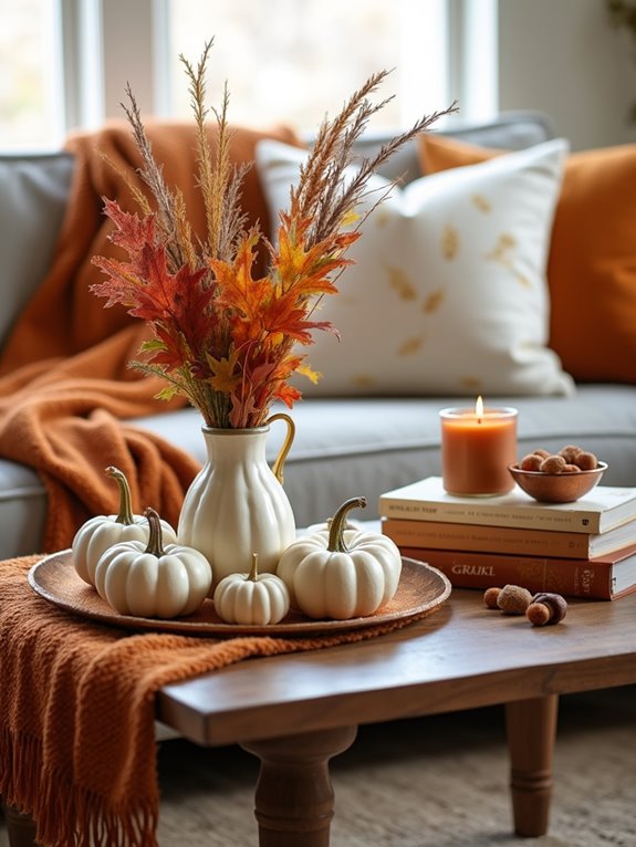 cozy fall textile layering