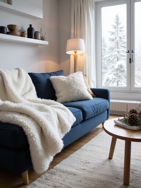 cozy faux fur throws