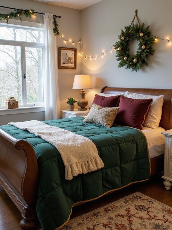 cozy festive bedroom retreat