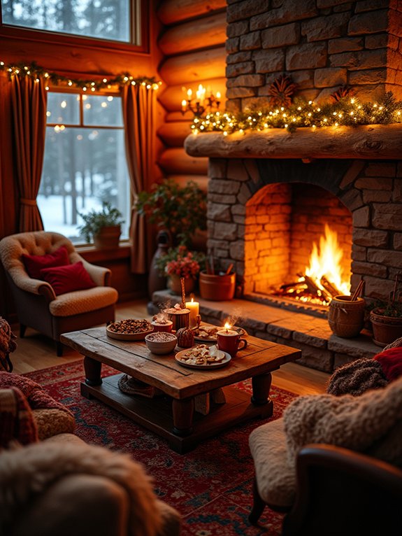 cozy fire warm memories