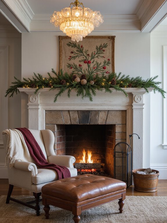 cozy fireplace mantel decor