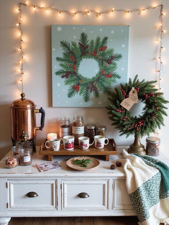 cozy hot cocoa station