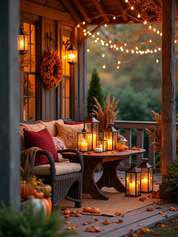 cozy lanterns and candles