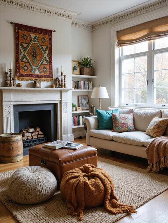 cozy layered blankets create warmth