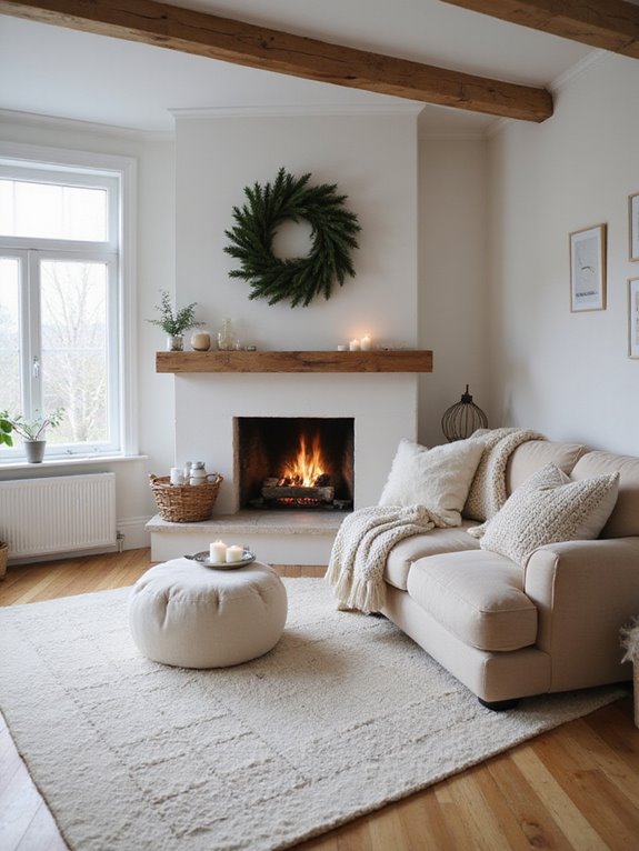 cozy neutral textured layering