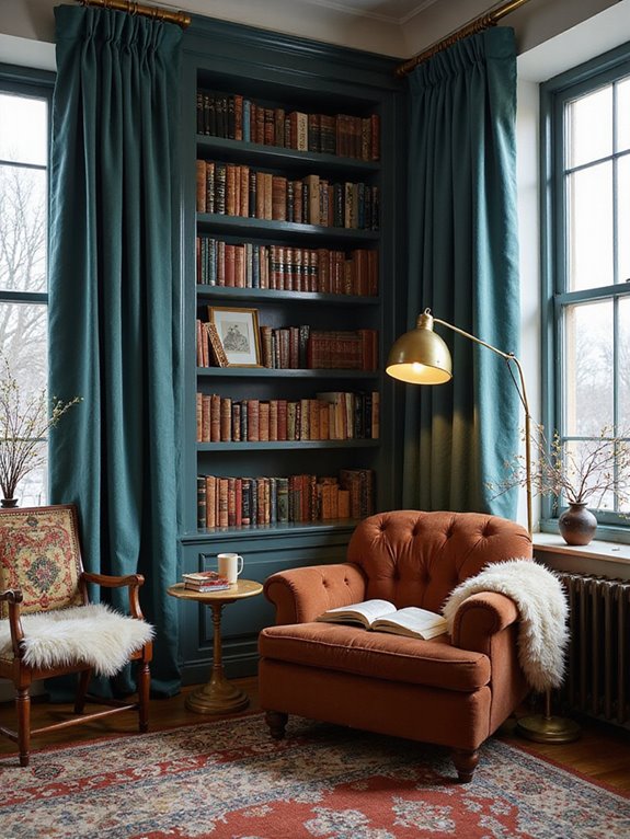 cozy plush reading nook