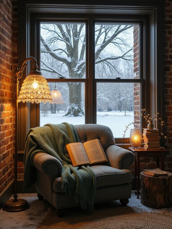 cozy reading corner setup