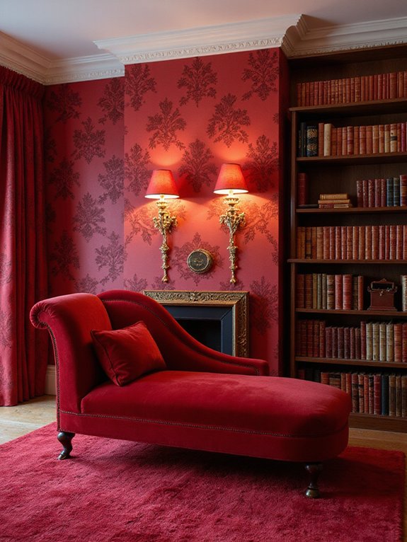 cozy red wall sconces