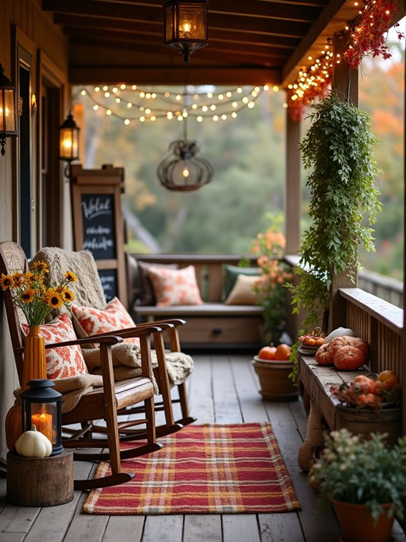 cozy rustic porch arrangement