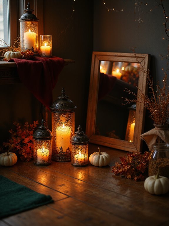 cozy spooky candle ambiance