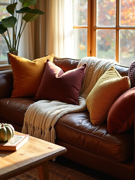 cozy throw and pillow combinations