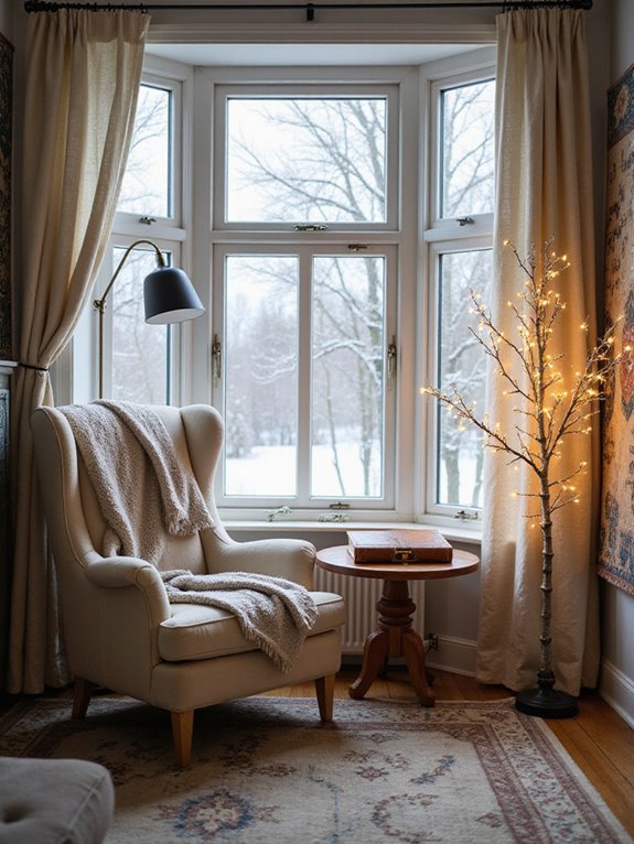 cozy window reading nook