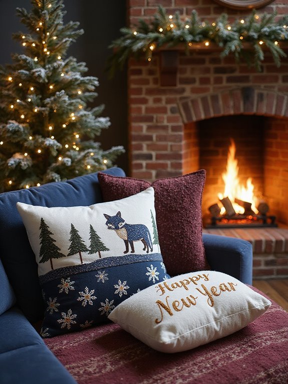 cozy winter throw pillows