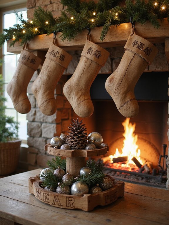cozy wooden holiday decor