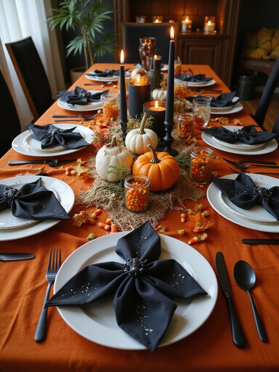 creative halloween napkin folds