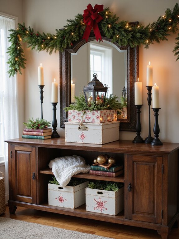 creative layered holiday decor