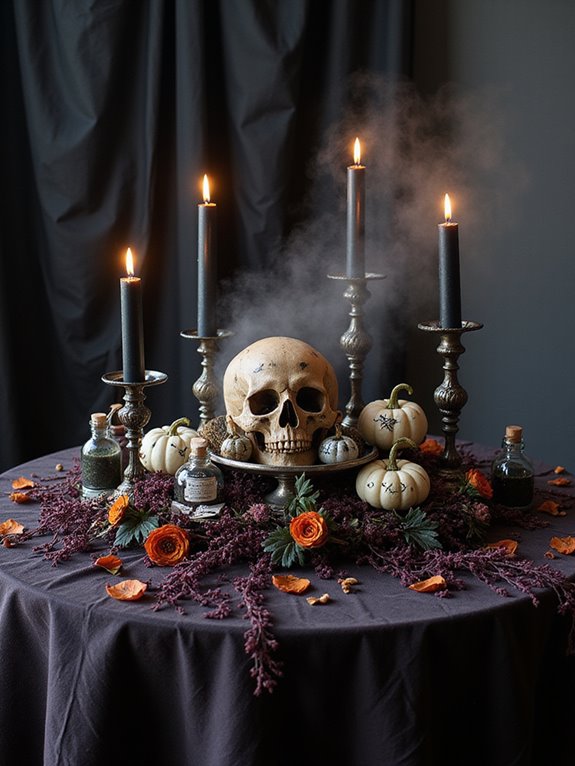 creepy doll candle centerpiece