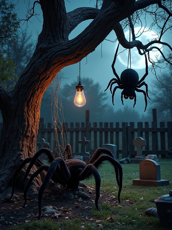 creepy spider web decorations