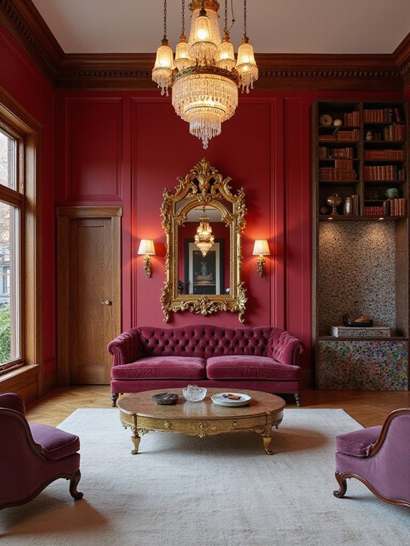 crimson accent wall allure