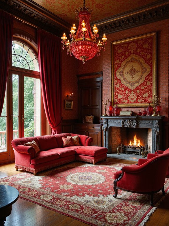 crimson hued accessories elevate elegance