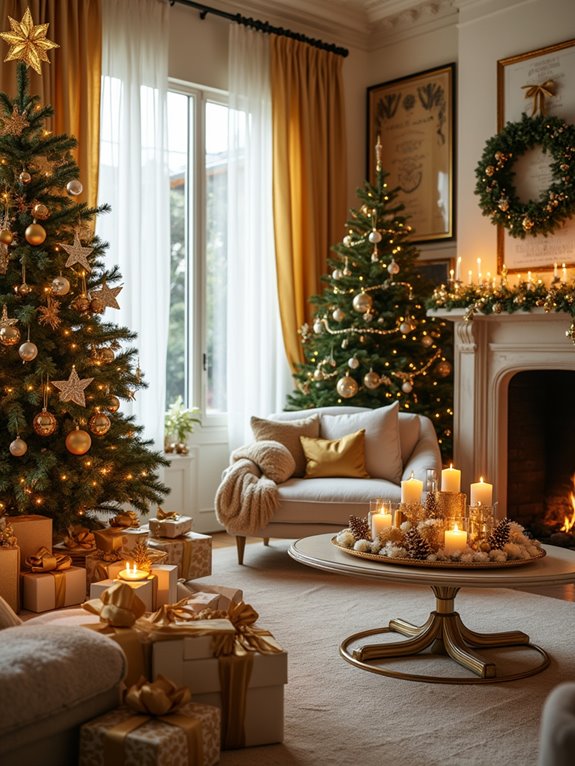 dazzling gold holiday decor