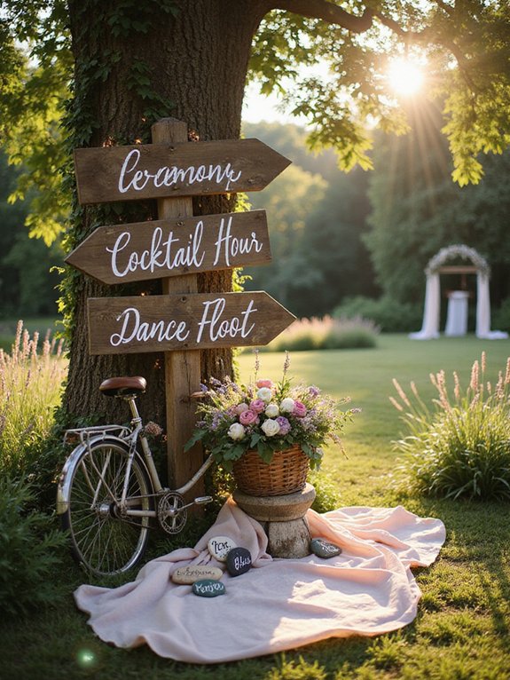 directional signage for weddings