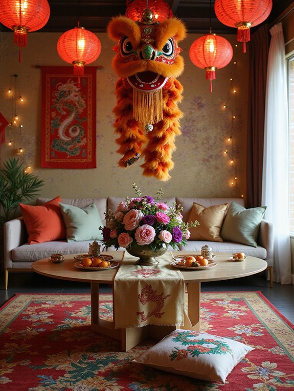 dragon and lion decorations