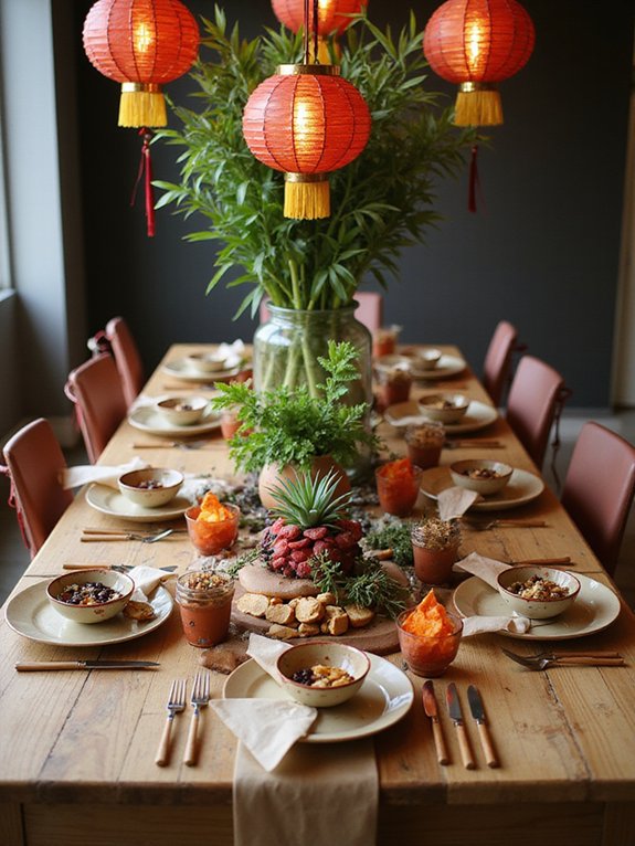 eco friendly festive table decor