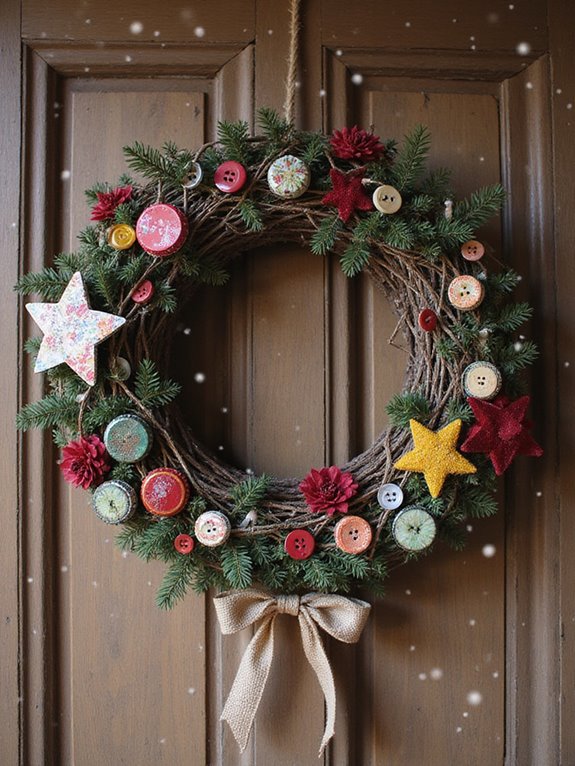 eco friendly holiday wreath making