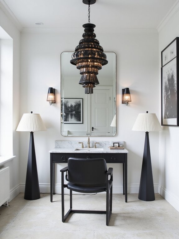 elegant black and white lighting