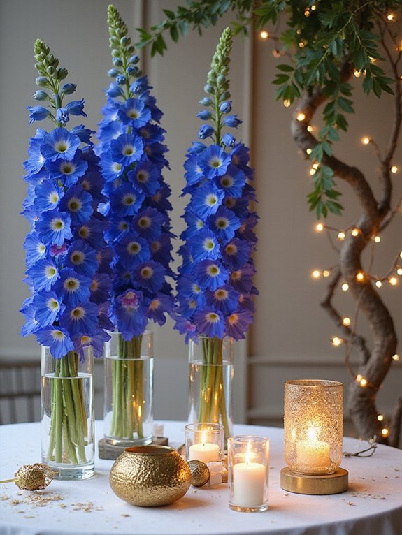 elegant delphiniums for weddings