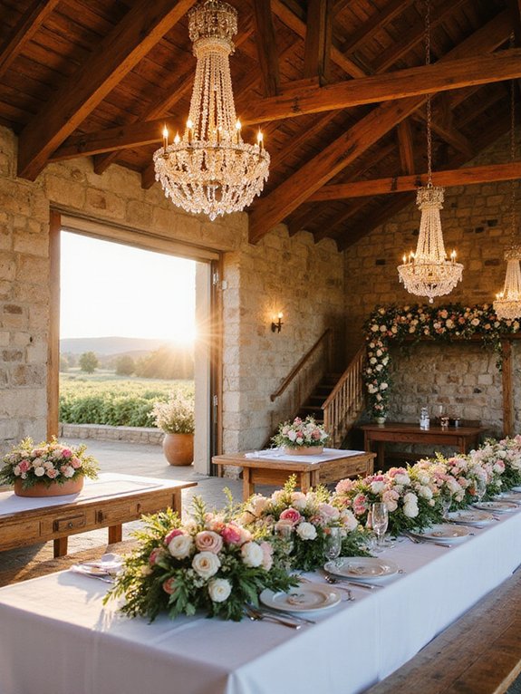 elegant ruffled seasonal blooms