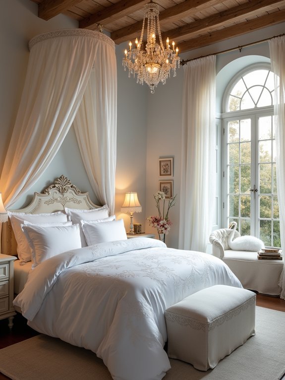 elegant white swan bedding