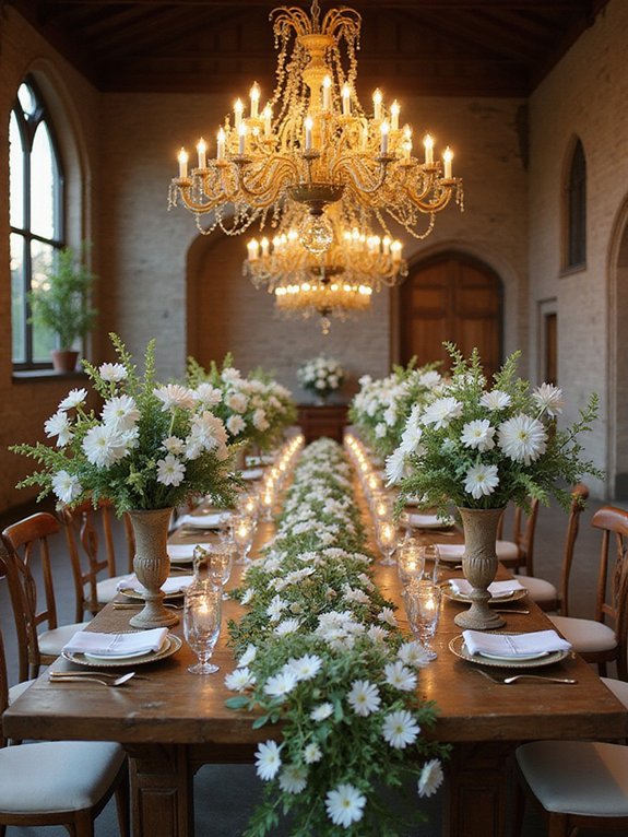 elegant white wedding flowers