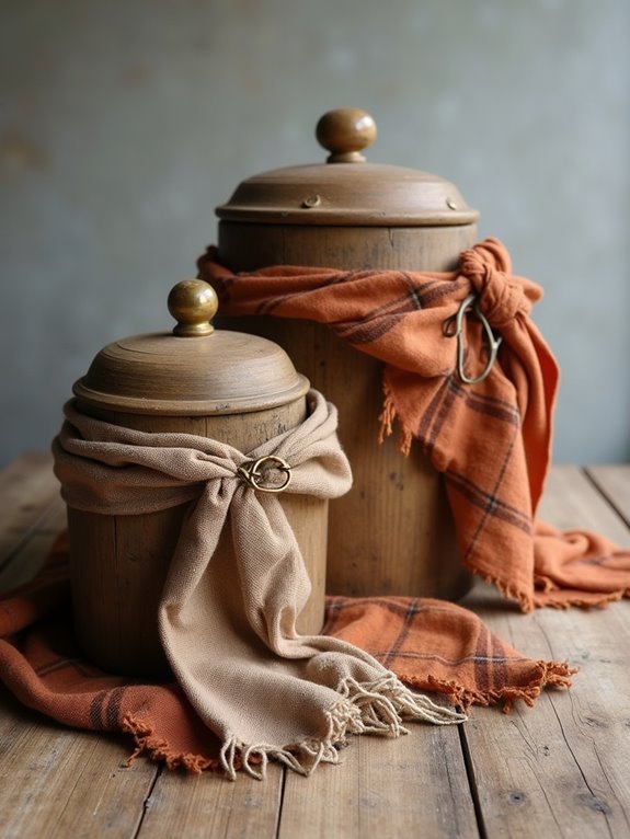fabric wrapped kitchen canisters