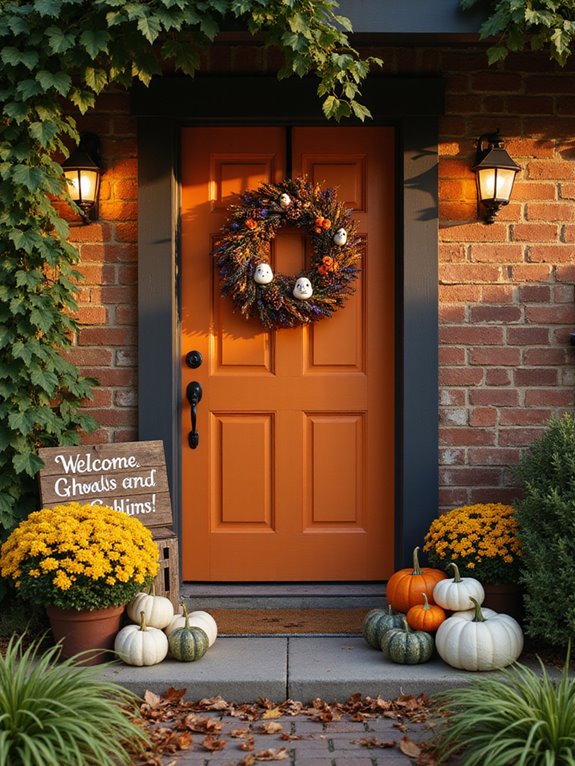 festive front door decor