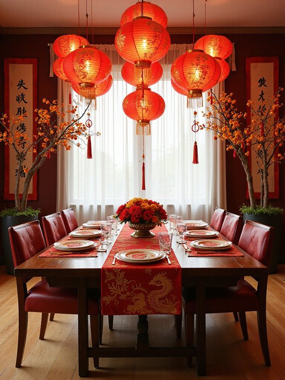 festive lantern arrangements enhance ambiance