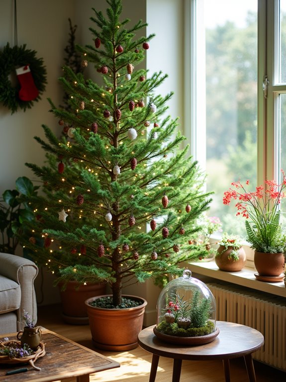 festive living plant decor